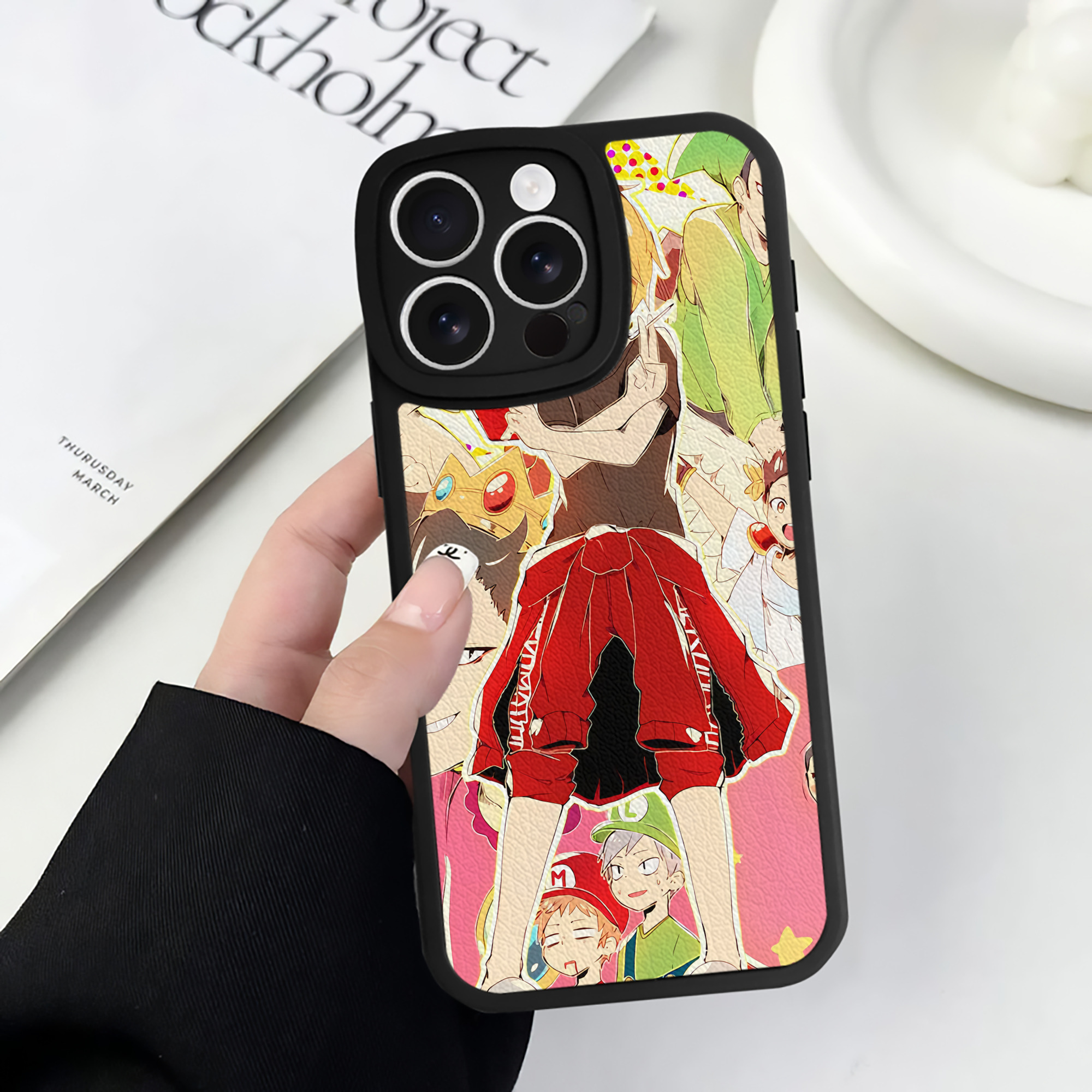 （画像用） ハイキュー!! Haikyu!! 【iPhone 16シリーズ対応】シリコンスマホケース（レザー調） 材質：シリコン